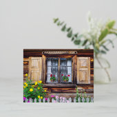 Oude cottage raam briefkaart (Staand Voorkant)