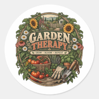 Oude Cottage Tuin Ronde Sticker