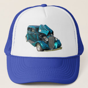 OUDE COUPE STREET ROD HOED OF HONKBALPET TRUCKER PET