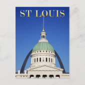 Oude Courthouse en Gateway Arch, St. Louis Briefkaart (Voorkant)