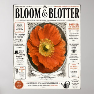 Oude Cover van Poppy Magazine Afdrukbaar Muurkunst Poster