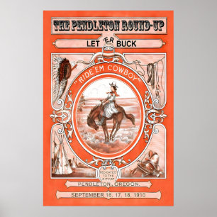 Oude Cowgirl Rodeo Poster Pendleton Western