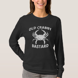 Oude Crabby Bastard Krab Vist Crabbing T-shirt