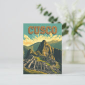 Oude Cusco Peru Reisposter Ruïnes Briefkaart (Staand voorkant)