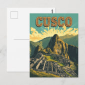 Oude Cusco Peru Reisposter Ruïnes Briefkaart (Voorkant / Achterkant)