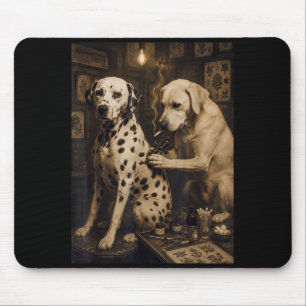 Oude Dalmatiër honden tattoo-artiest Funny Muismat
