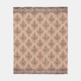 Oude Damast Elegant Patroon Fleece Deken