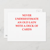 oude dame briefkaart (Voorkant / Achterkant)