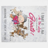 Oude dame House vol geiten Fleece Deken (Voorkant (Horizontaal))
