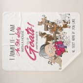 Oude dame House vol geiten Sherpa Deken (Voorkant (horizontaal))