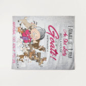 Oude dame House vol geiten Wandkleed (Voorkant (horizontaal))