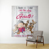 Oude dame House vol geiten Wandkleed (In situ)