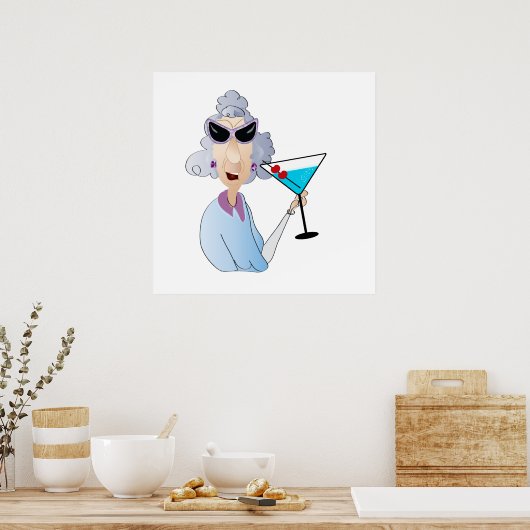 oude dame poster (Keuken)