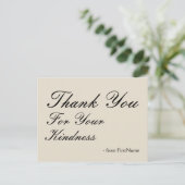 Oude "Dank U Voor Uw Vriendelijkheid" Briefkaart (Staand voorkant)