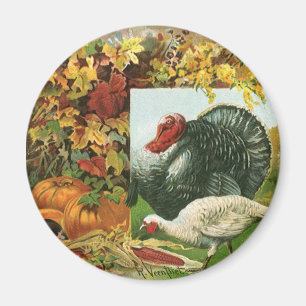 Oude Dankdag, Wilde Kalkoenen Herfstkleuren Magneet