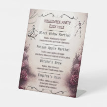 Oude Dansende Skeletten Halloween Cocktail Menu