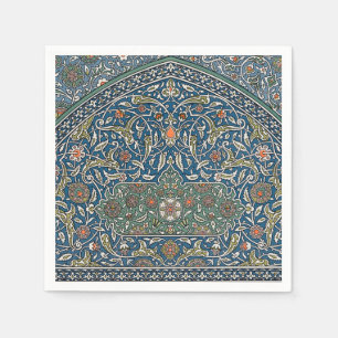 Oude decoratieve arabesque bloempatroon servet