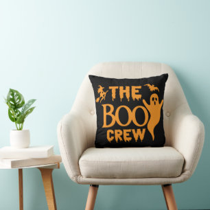 Oude decoratieve Halloween griezelige Boo-bende Kussen
