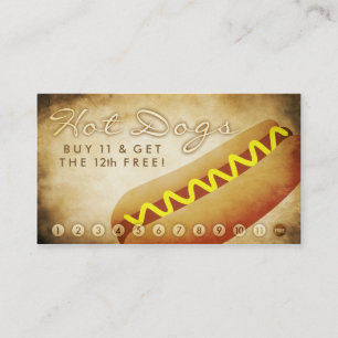 oude "deluxe hot"-hotdogs klantenkaartje