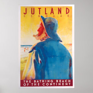 Oude Denemarken Reisposter Jutland - De Poster