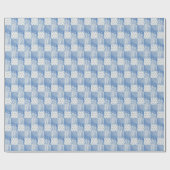 Oude Denim Blauwe Crème Witte Patchwork  Cadeaupapier (Vlak)