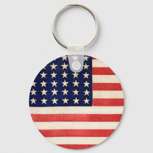  Oude Dertigzestigstervlag Amerikaanse vlag Sleutelhanger