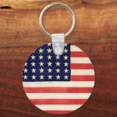 Oude Dertigzestigstervlag Amerikaanse vlag Sleutelhanger (Voorkant)