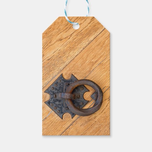 Oude deurklopper cadeaulabel (Voorkant)