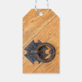 Oude deurklopper cadeaulabel (Achterkant)