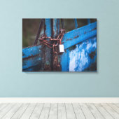 Oude deurvergrendeling canvas afdruk (Insitu (Houten vloer))