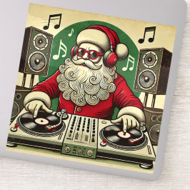 Oude-DJ-Kerstman  Sticker