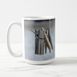 Oude doek pinnen winter is koude en rustige mok