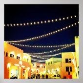 Oude Doha-haven 's nachts Poster (Voorkant)