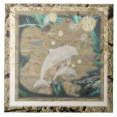 Oude Dolphin Tile Tegeltje (Voorkant)