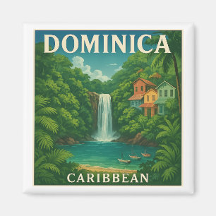 Oude Dominica Caraïben Reisposter Magneet