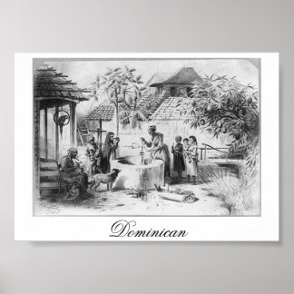 Oude Dominicaanse Republiek Schilderen ongeveer 18 Poster