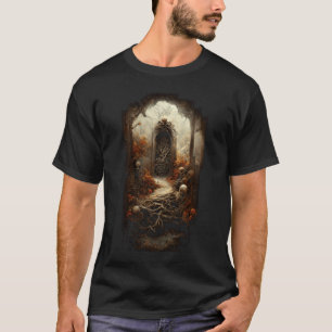 Oude doorgang naar een andere wereld, donkerbruine t-shirt