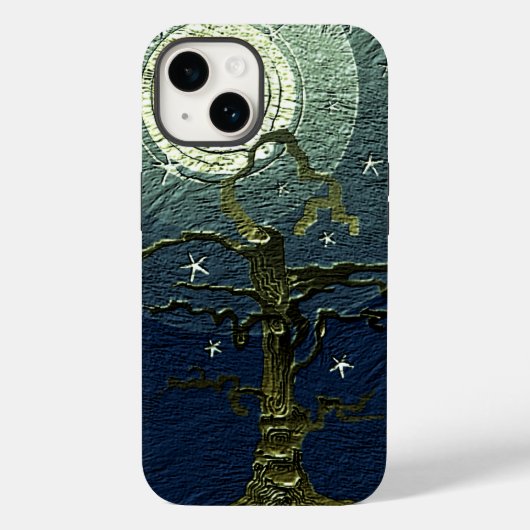 Oude draadboommaan en sterren Case-Mate iPhone case (Achterkant)