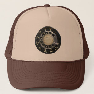 Oude draaischijf van telefoon trucker pet