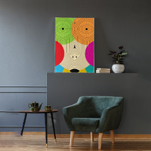oude driehoek canvas afdruk