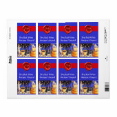 OUDE DRUIVENVINEYARD HARVEST MET RODE WIJNBARRELS ETIKET (Full Sheet)