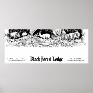 Oude Duitse, Beierse, Black Forest Business Sign Poster