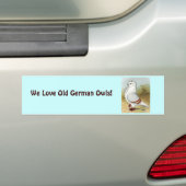 Oude Duitse kippen Bumpersticker (Op auto)