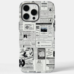 Oude Duitse krantenadvertenties uit de vroege jare iPhone 16 Pro Max Hoesje