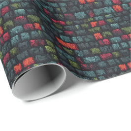 Oude Dungeon Stone Bricks D & D middeleeuwse fanta Cadeaupapier