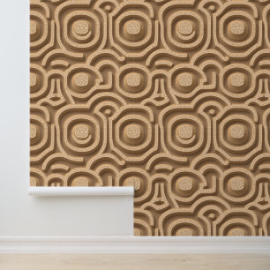 Oude echo's: 3D hiërogliefendoolhof Behang