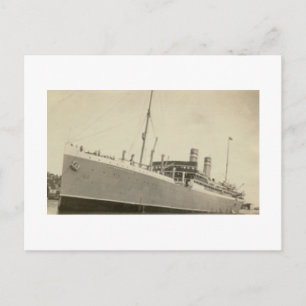 Oude echte foto Noors schip Briefkaart