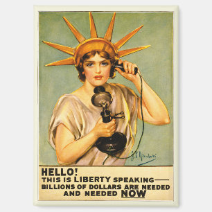 Oude Eerste Wereldoorlog Hello This Is Liberty Spe Magneet