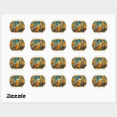 Oude Egypte 3 Ronde Sticker (Vel)