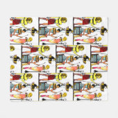 Oude Egypte Farao's Weelderige versiering Fleece Deken (Voorkant (Horizontaal))